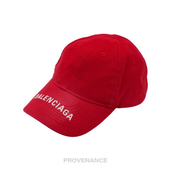 🔴 Balenciaga Embroidered Logo Cap - Red - Picture 3 of 10